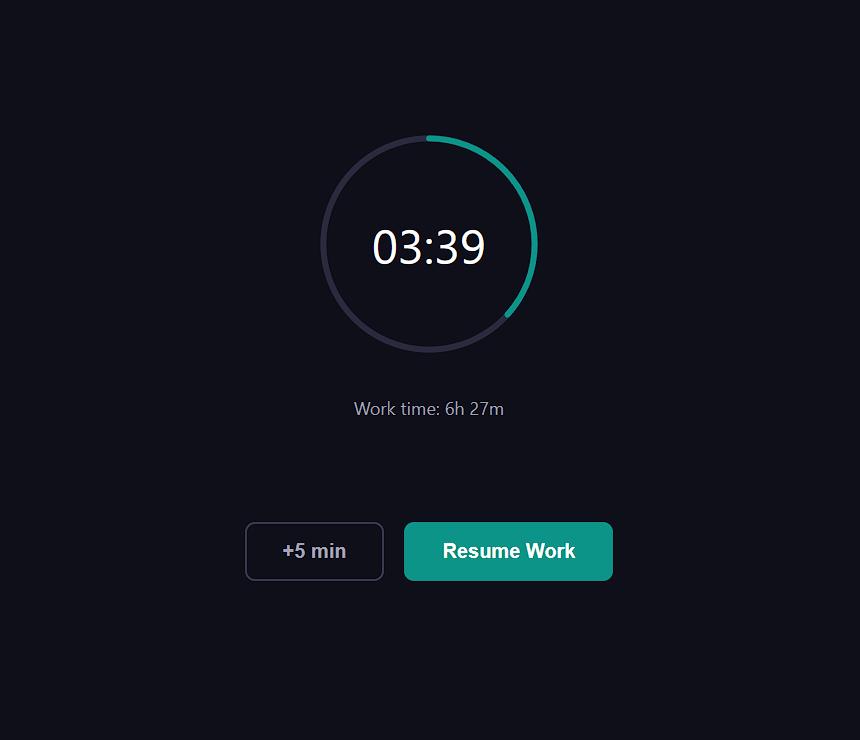 Break countdown overlay