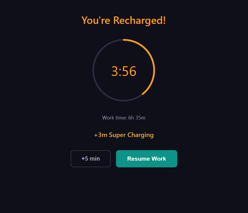Break recharged overlay